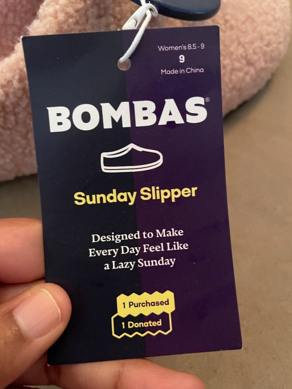 BOMBAS Women's Sunday Slippers - Size 9 in PINK - Picture 5 of 16